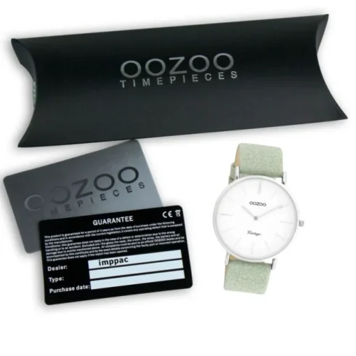 Oozoo Damen Armbanduhr Vintage C20146 Analog Leder grün UOC20146
