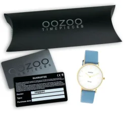 Oozoo Damen Armbanduhr Vintage C20225 Analog Leder babyblau UOC20225