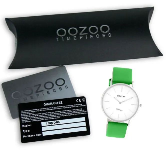 Oozoo Damen Armbanduhr Vintage Series C20303 Analog Leder grün UOC20303