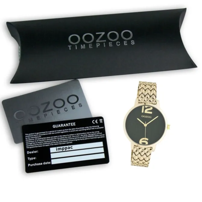 Oozoo Damen Armbanduhr Vintage Analog Metall gold UOC10878