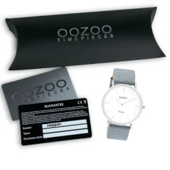 Oozoo Damen Armbanduhr Vintage C20147 Analog Leder grau UOC20147