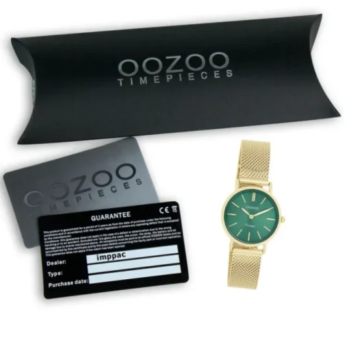 Oozoo Damen Armbanduhr Vintage Series Analog Metall Mesh gold UOC20297