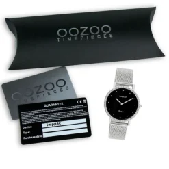 Oozoo Damen Armbanduhr Vintage Analog Edelstahl silber UOC20052