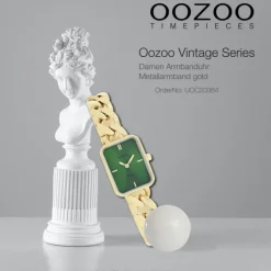 Oozoo Damen Armbanduhr Vintage Series Analog Metall gold UOC20364