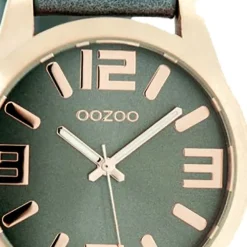 Oozoo Damen-Uhr Timepieces Quarzuhr C8018 Leder-Armband grau UOC8018
