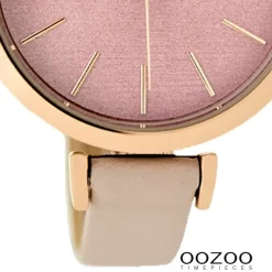 Oozoo Damen-Uhr Timepieces Quarzuhr C9136 Leder-Armband rosa UOC9136
