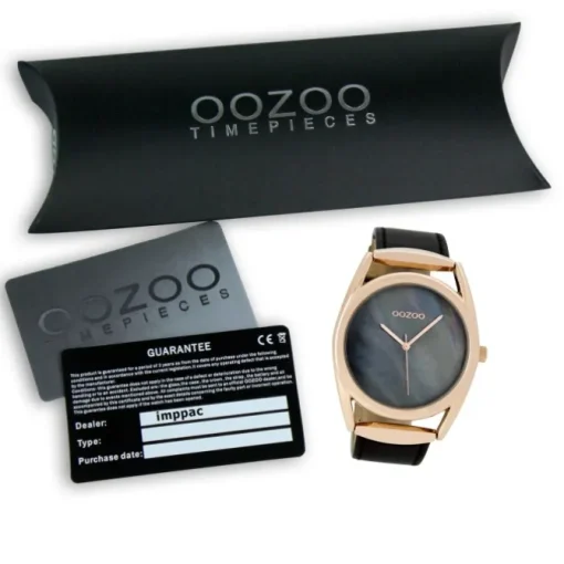 Oozoo Damen-Uhr Timepieces Quarzuhr C9169 Leder-Armband schwarz UOC9169