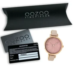 Oozoo Damen-Uhr Timepieces Quarzuhr C9136 Leder-Armband rosa UOC9136