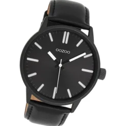 Oozoo Herren Armbanduhr OOZOO Timepieces Analog Leder schwarz UOC11404