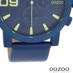 Oozoo Herren Armbanduhr OOZOO Timepieces Analog Leder blau UOC11436