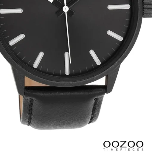 Oozoo Herren Armbanduhr OOZOO Timepieces Analog Leder schwarz UOC11404