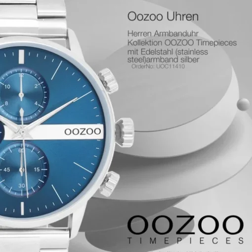 Oozoo Herren Armbanduhr OOZOO Timepieces Analog Edelstahl silber UOC11410