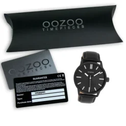 Oozoo Herren Armbanduhr OOZOO Timepieces Analog Leder schwarz UOC11404