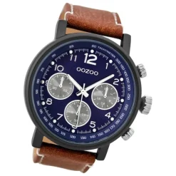 Oozoo Herren Armbanduhr Timepieces C9456A Analog Leder braun UOC9456A