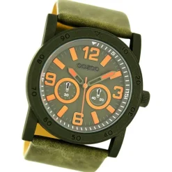 Oozoo Herren Armbanduhr Timepieces Analog Leder grün UOC8307A