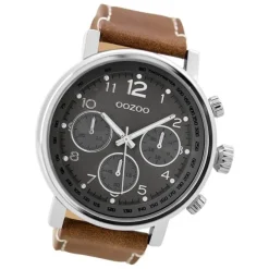 Oozoo Herren Armbanduhr Timepieces C9457A Analog Leder braun UOC9457A