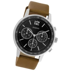 Oozoo Herren Armbanduhr Timepieces C10812 Analog Leder braun UOC10812
