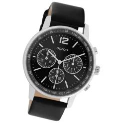 Oozoo Herren Armbanduhr Timepieces C10813 Analog Leder schwarz UOC10813