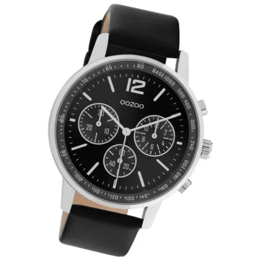 Oozoo Herren Armbanduhr Timepieces C10813 Analog Leder schwarz UOC10813