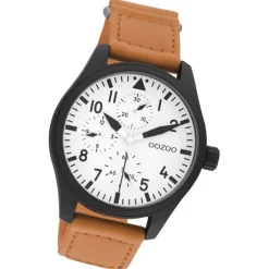 Oozoo Herren Armbanduhr Timepieces C11005 Analog Leder orange UOC11005