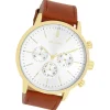 Oozoo Herren Armbanduhr Timepieces Analog Leder braun UOC11201