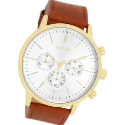 Oozoo Herren Armbanduhr Timepieces Analog Leder braun UOC11201