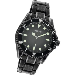 Oozoo Herren Armbanduhr Timepieces C11014 Analog Edelstahl schwarz UOC11014