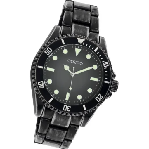 Oozoo Herren Armbanduhr Timepieces C11014 Analog Edelstahl schwarz UOC11014