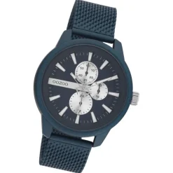 Oozoo Herren Armbanduhr Timepieces C11018 Analog Metall Mesh blau UOC11018