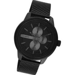 Oozoo Herren Armbanduhr Timepieces C11019 Analog Metall Mesh schwarz UOC11019