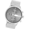 Oozoo Herren Armbanduhr Timepieces Analog Metall Mesh silber UOC11101
