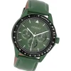 Oozoo Herren Armbanduhr Timepieces Analog Leder grün UOC11111