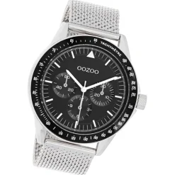 Oozoo Herren Armbanduhr Timepieces Analog Metall Mesh silber UOC11113