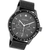 Oozoo Herren Armbanduhr Timepieces Analog Metall Mesh schwarz UOC11114