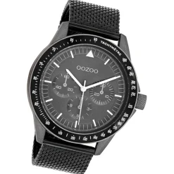 Oozoo Herren Armbanduhr Timepieces Analog Metall Mesh schwarz UOC11114