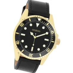 Oozoo Herren Armbanduhr Timepieces Analog Leder schwarz UOC11115