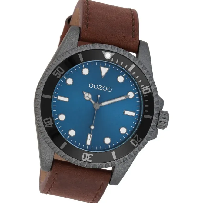 Oozoo Herren Armbanduhr Timepieces Analog Leder braun UOC11116