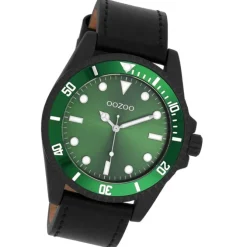 Oozoo Herren Armbanduhr Timepieces Analog Leder schwarz UOC11117