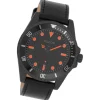 Oozoo Herren Armbanduhr Timepieces Analog Leder schwarz UOC11119