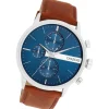 Oozoo Herren Armbanduhr Timepieces Analog Leder braun UOC11221