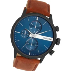 Oozoo Herren Armbanduhr Timepieces Analog Leder braun UOC11222