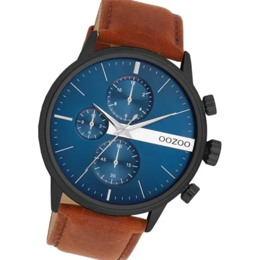 Oozoo Herren Armbanduhr Timepieces Analog Leder braun UOC11222