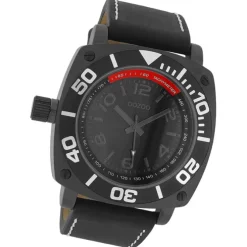 Oozoo Herren Armbanduhr Timepieces Analog Leder schwarz UOC2284A