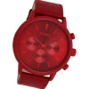 Oozoo Herren Armbanduhr Timepieces Analog Leder rot UOC11207