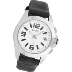 Oozoo Herren Armbanduhr Timepieces Analog Leder schwarz UOC3167A