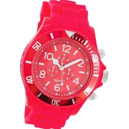 Oozoo Herren Armbanduhr Timepieces Analog Silikon pink UOC4837A