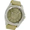 Oozoo Herren Armbanduhr Timepieces Analog Leder beige UOC5335A