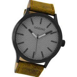 Oozoo Herren Armbanduhr Timepieces Analog Leder braun UOC9017A