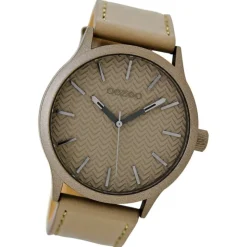 Oozoo Herren Armbanduhr Timepieces Analog Leder braun UOC9018A