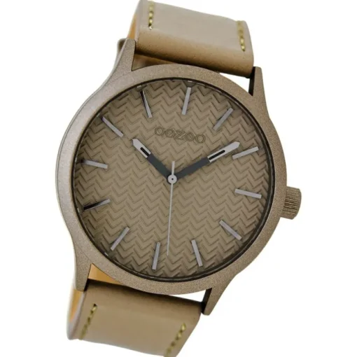 Oozoo Herren Armbanduhr Timepieces Analog Leder braun UOC9018A